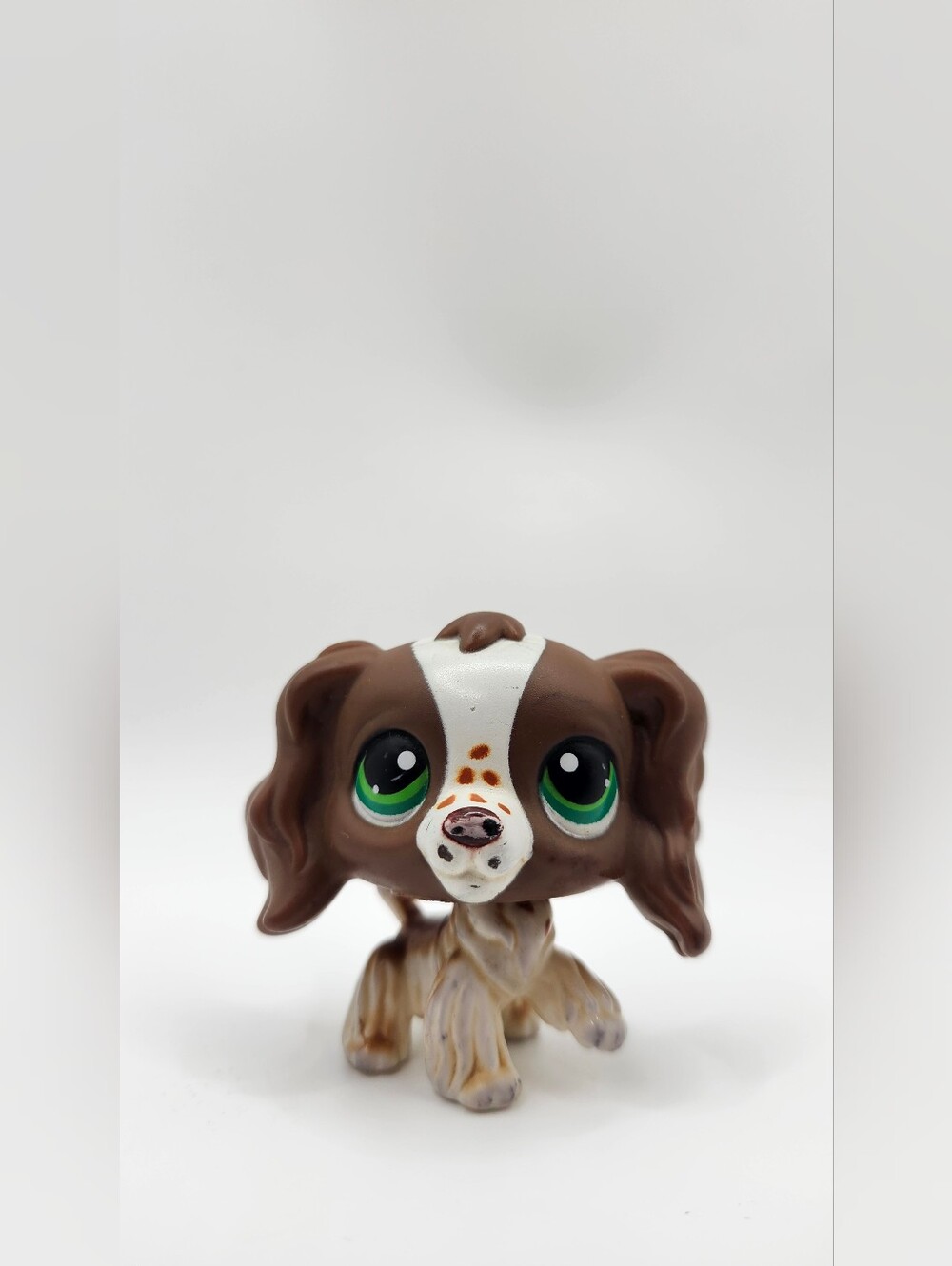 LPS Spaniel #156 Littlest Pet Shop 2006 Dog Authentic Green Eyes Pink Magney